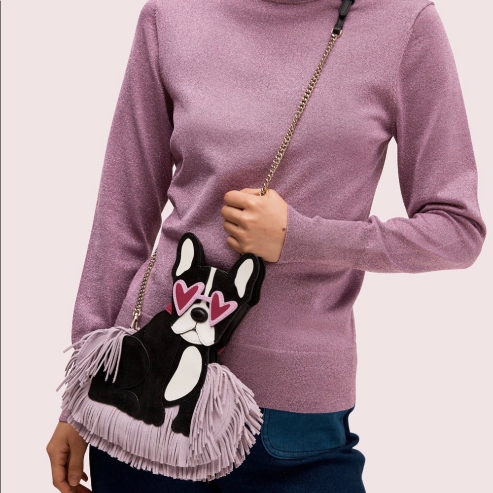 Kate spade retired Frenchie   dog crossbody new with tags